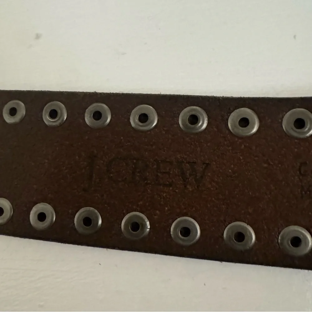 J.Crew Womens Size Small Brown Leather Rivet Adjustable Ring Belt - Picture 5 of 10
